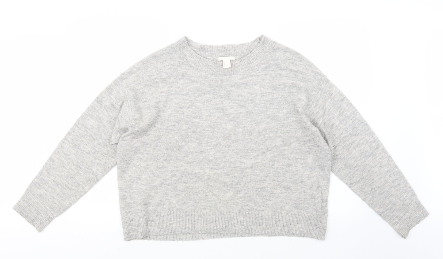 H&M Womens Grey  Knit Pullover Jumper Size L
