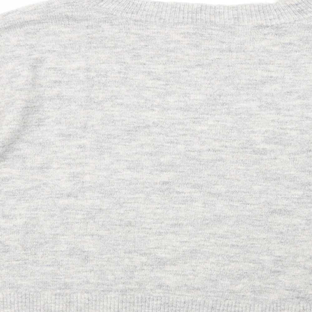 H&M Womens Grey  Knit Pullover Jumper Size L