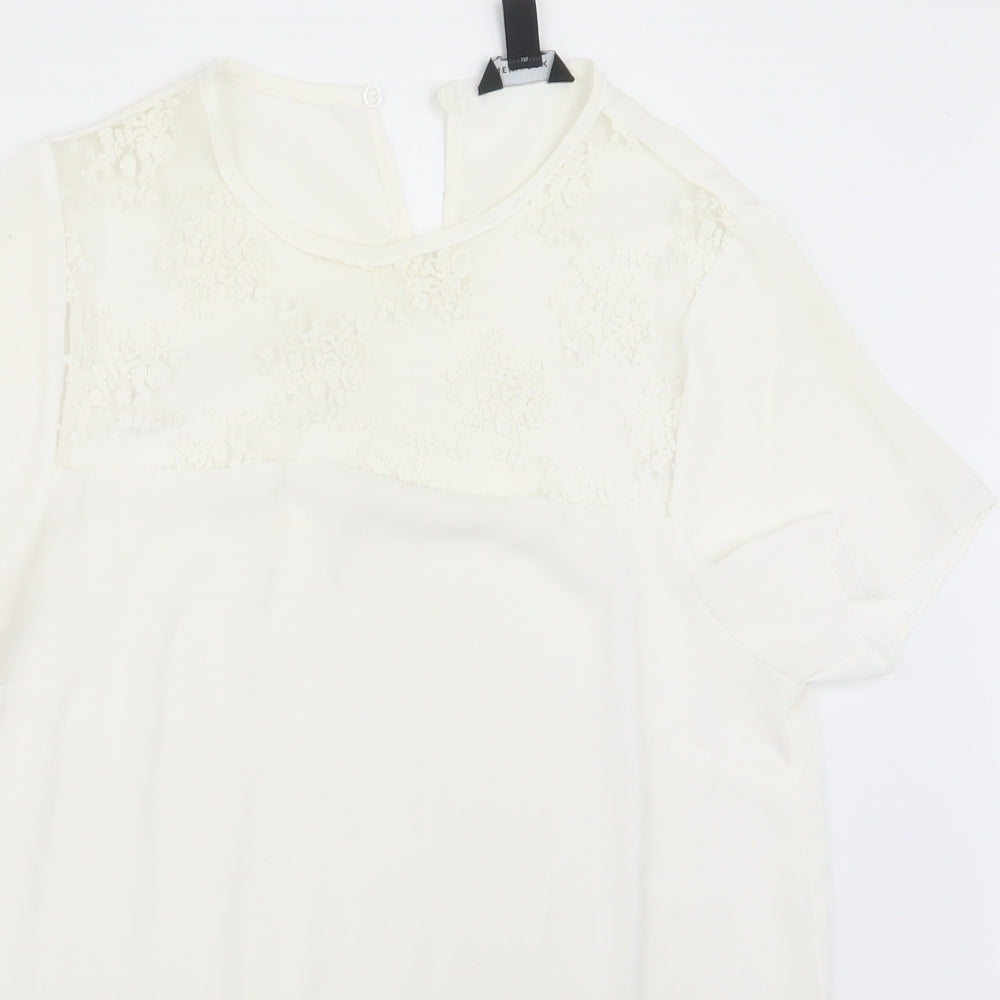 New Look Womens White   Basic Blouse Size 14