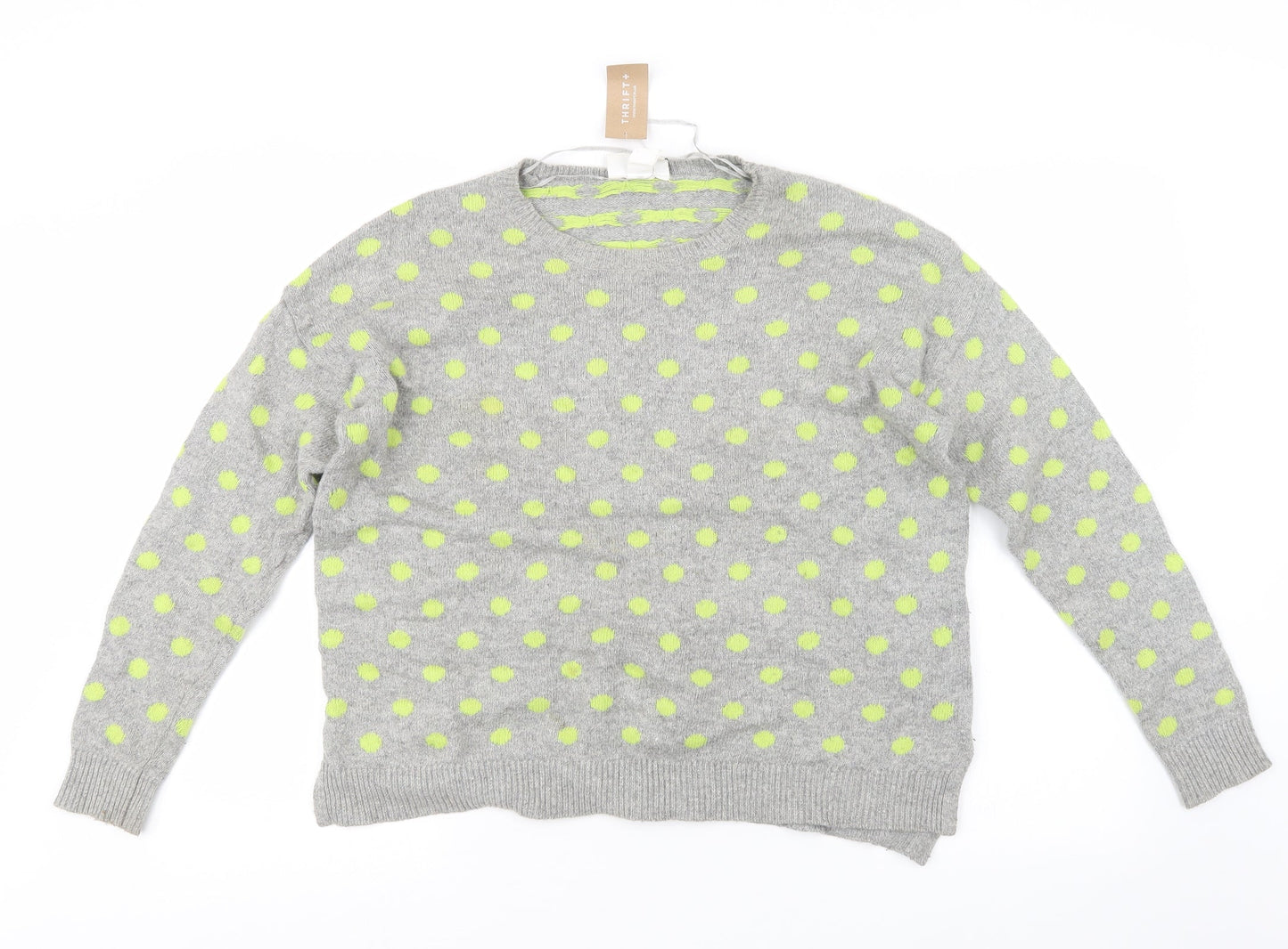 Monki Womens Grey  Knit Pullover Jumper Size S