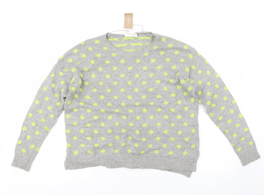 Monki Womens Grey  Knit Pullover Jumper Size S