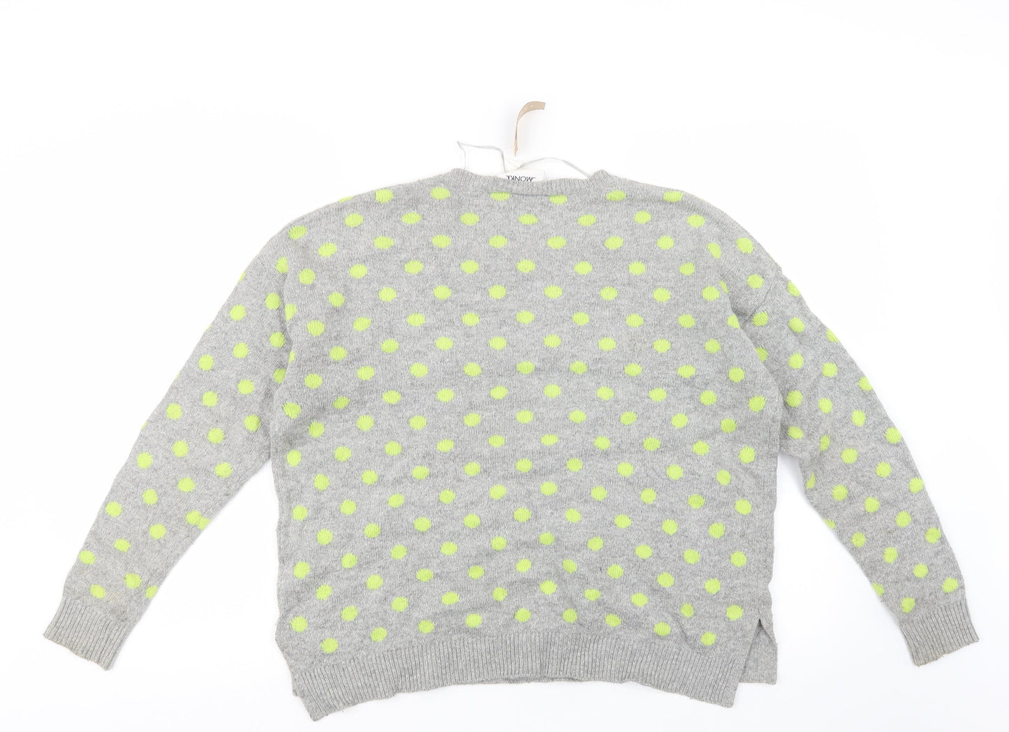 Monki Womens Grey  Knit Pullover Jumper Size S