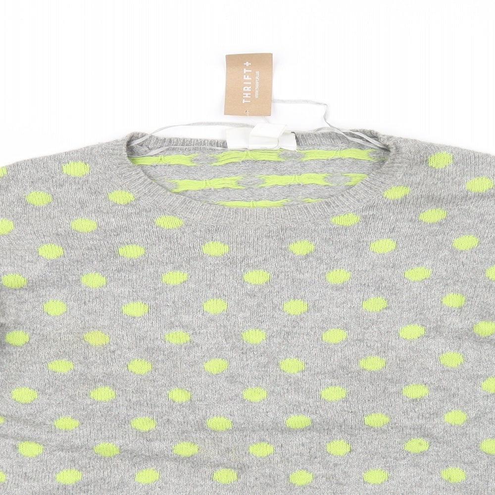 Monki Womens Grey  Knit Pullover Jumper Size S