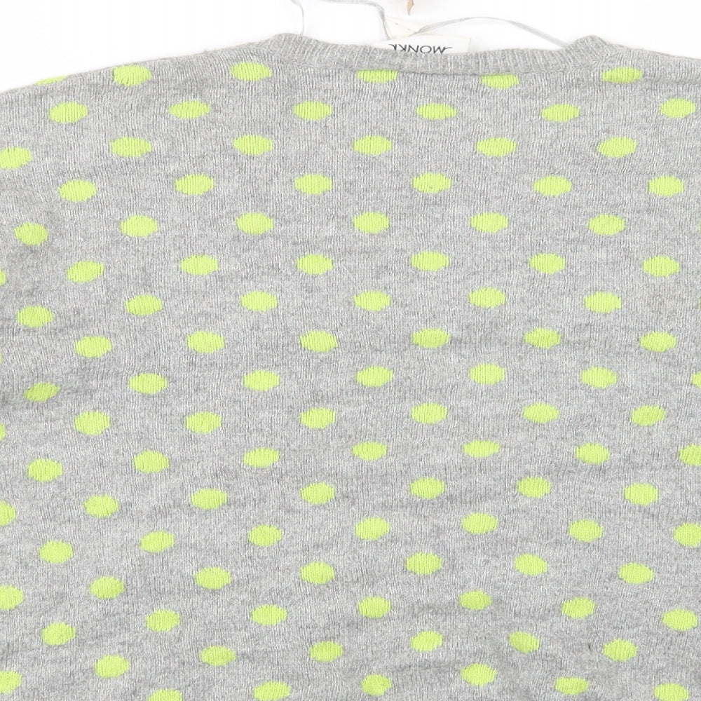 Monki Womens Grey  Knit Pullover Jumper Size S