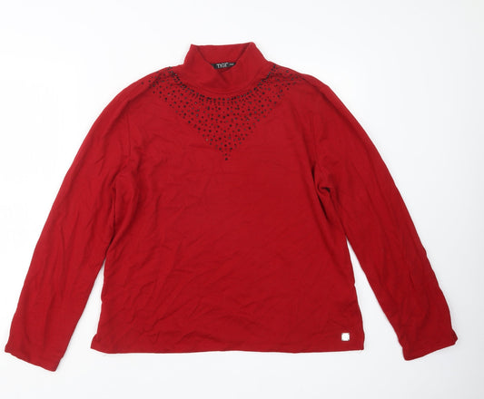 TIGI Womens Red   Pullover Jumper Size 18