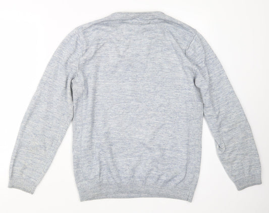 River Island Mens Blue  Knit Pullover Jumper Size M