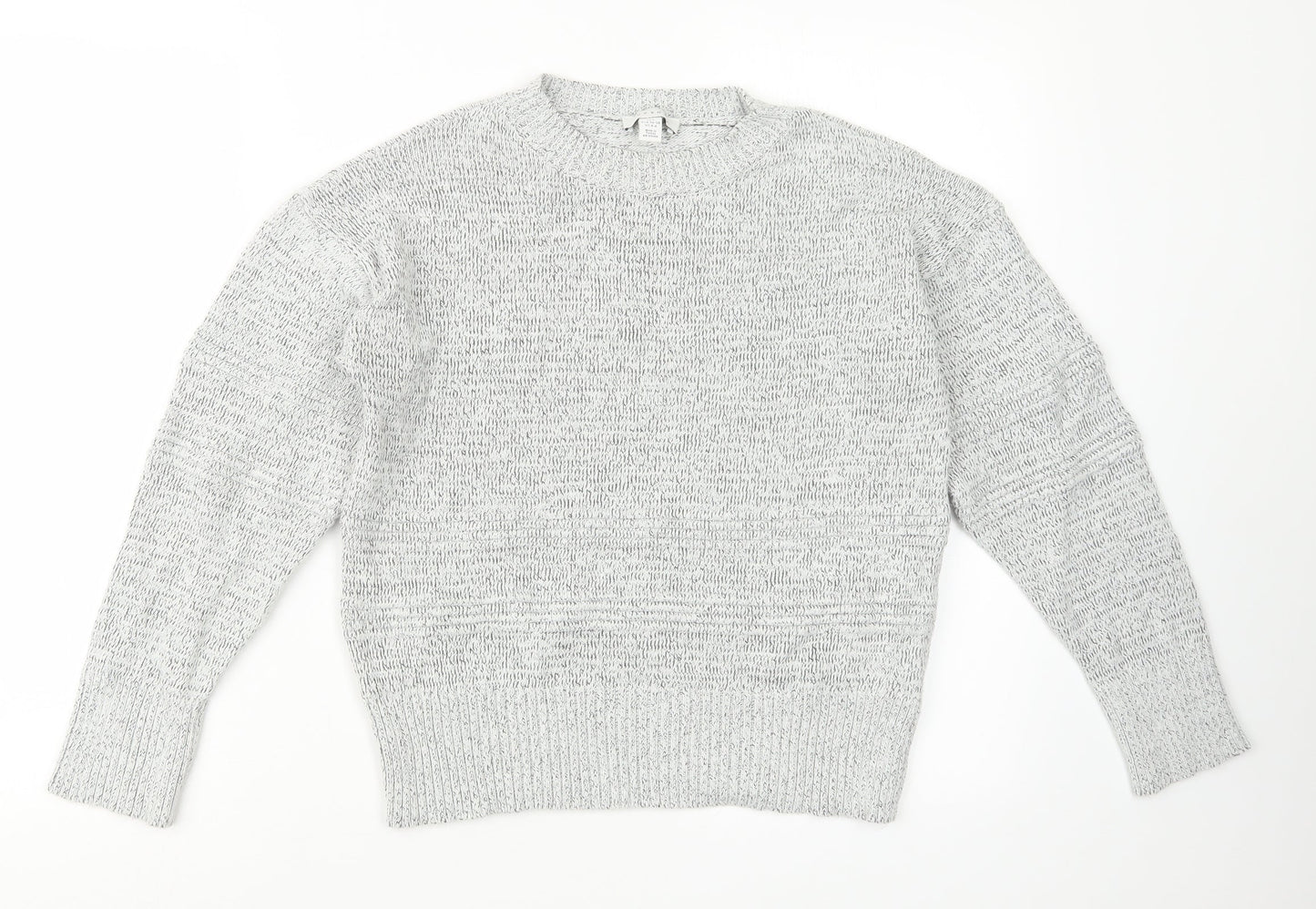 Topshop Womens Grey  Knit Pullover Jumper Size S