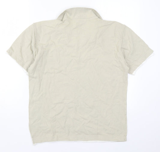 Cedar Wood State Mens Beige    Polo Size M