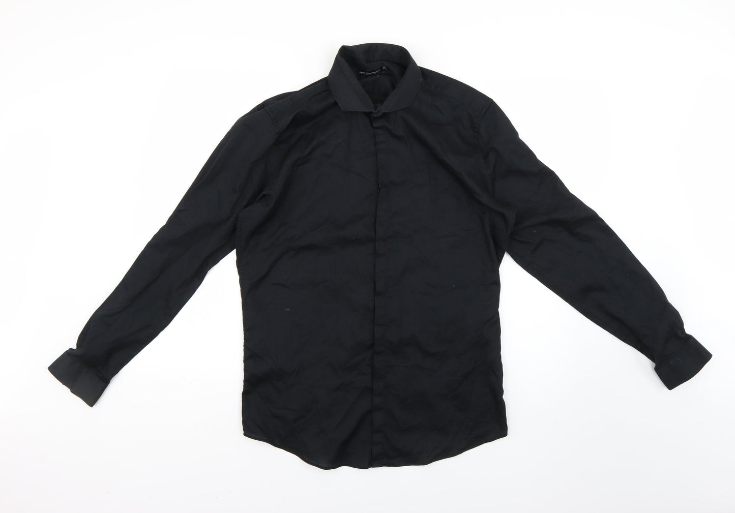 Cedar Wood State Womens Black   Basic Button-Up Size 16