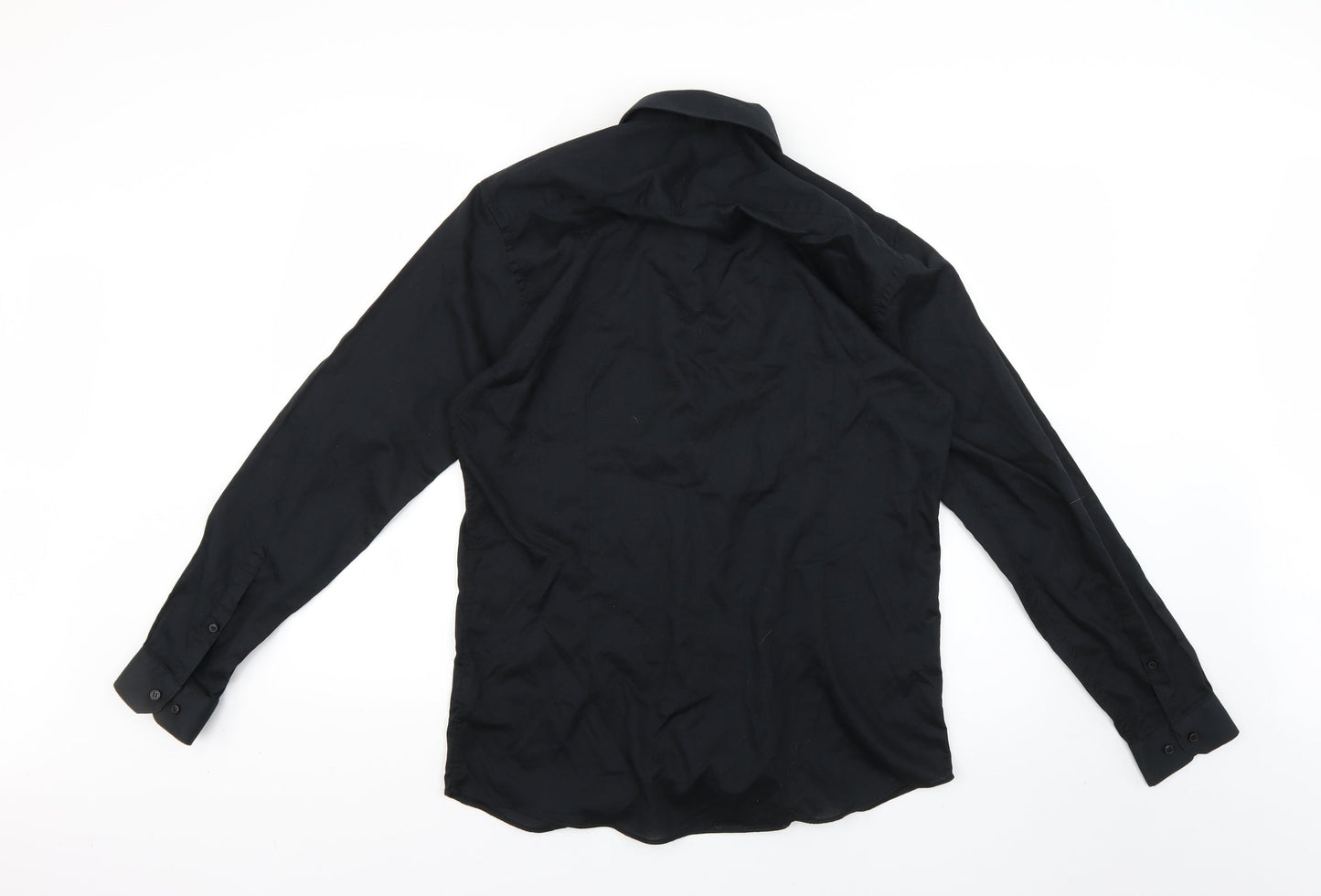 Cedar Wood State Womens Black   Basic Button-Up Size 16