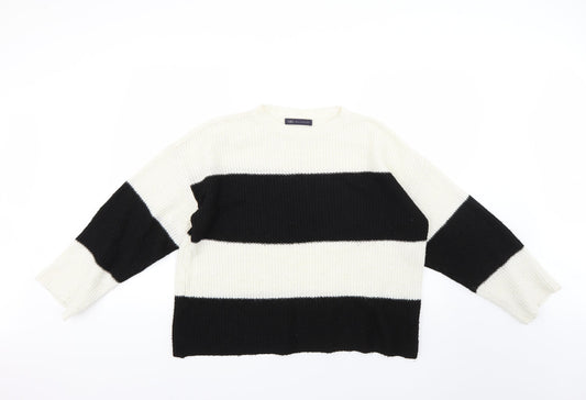 Marks and Spencer Womens Multicoloured Striped  Pullover Jumper Size M