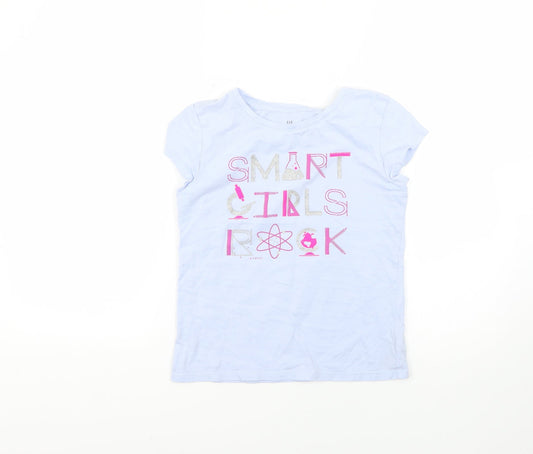 Gap Girls Purple Geometric  Basic T-Shirt Size L