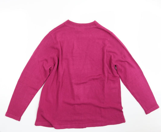 Julipa Womens Pink  Knit Wrap Jumper Size 16