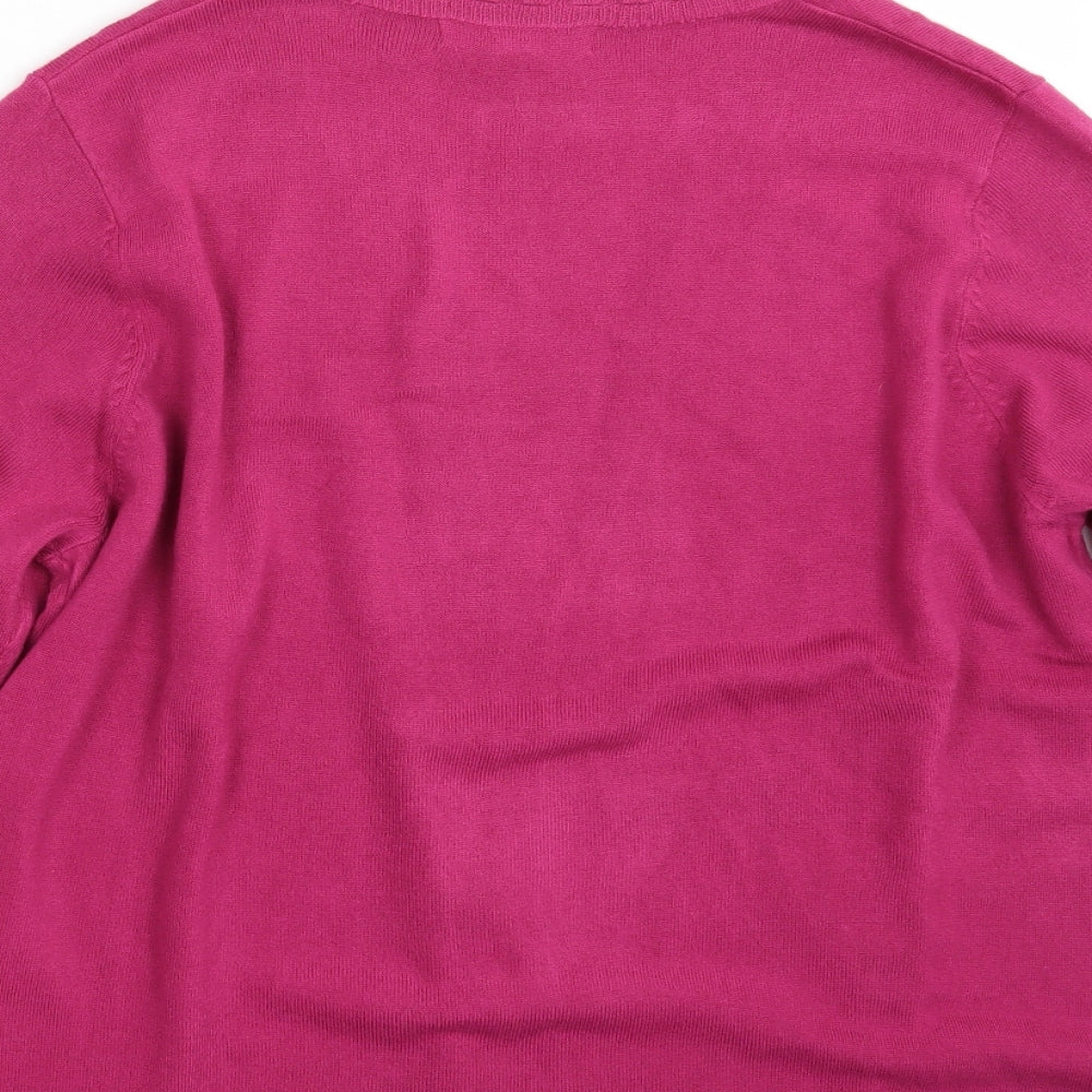 Julipa Womens Pink  Knit Wrap Jumper Size 16