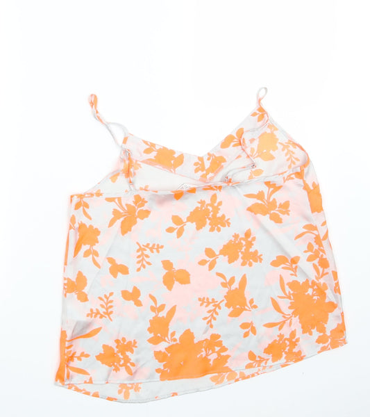 Secret Possessions Womens Silver Floral  Camisole Tank Size 10