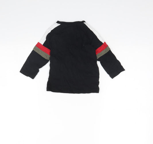 Nutmeg Girls Black   Basic T-Shirt Size 12 Months  - DUDE