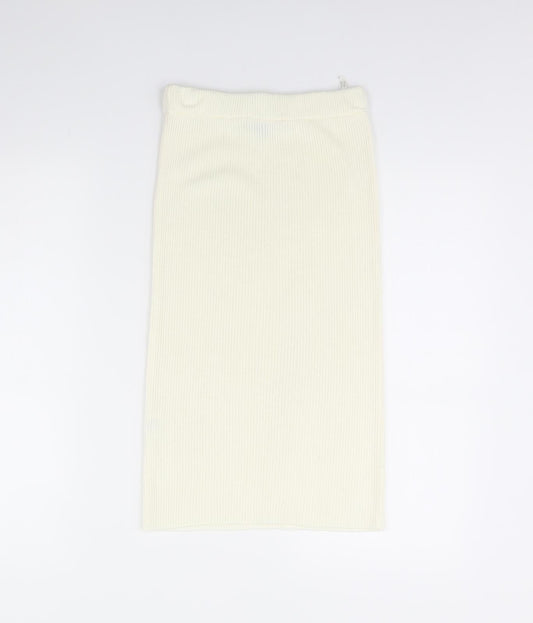 Missguided Womens Ivory   Bandage Skirt Size 8
