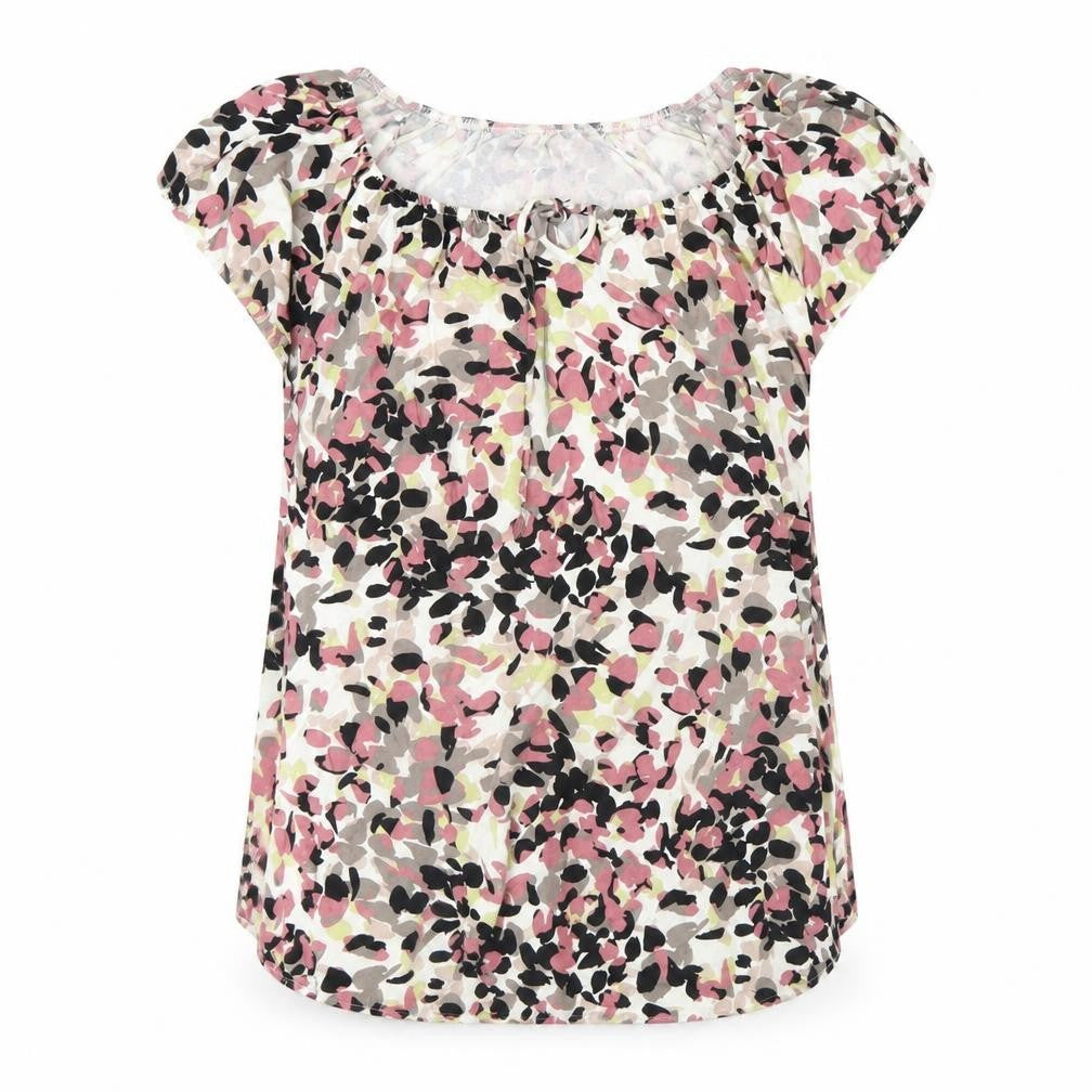 M&s Womens Multicoloured Geometric  Basic Blouse Size 18