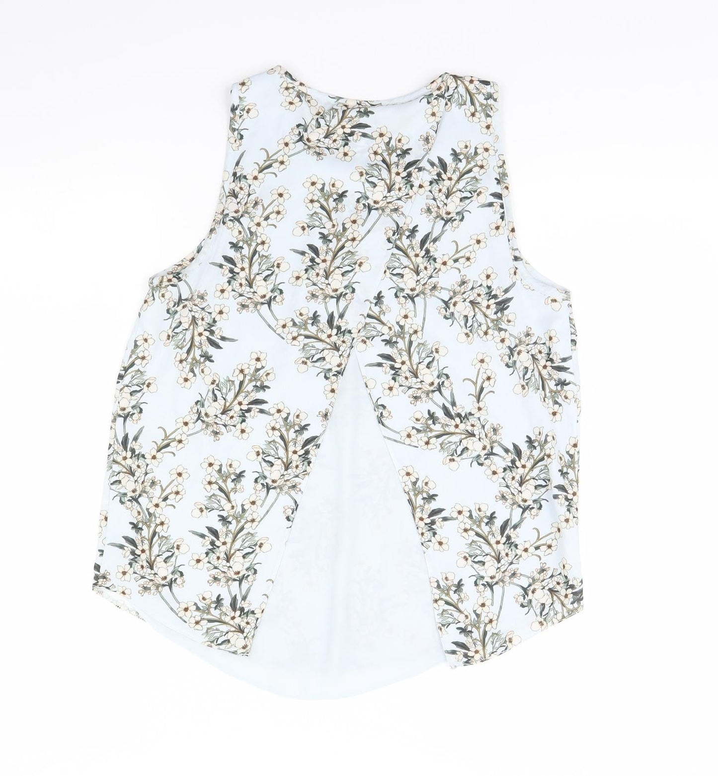 Miss Selfridge Womens Green Floral  Basic Tank Size 10