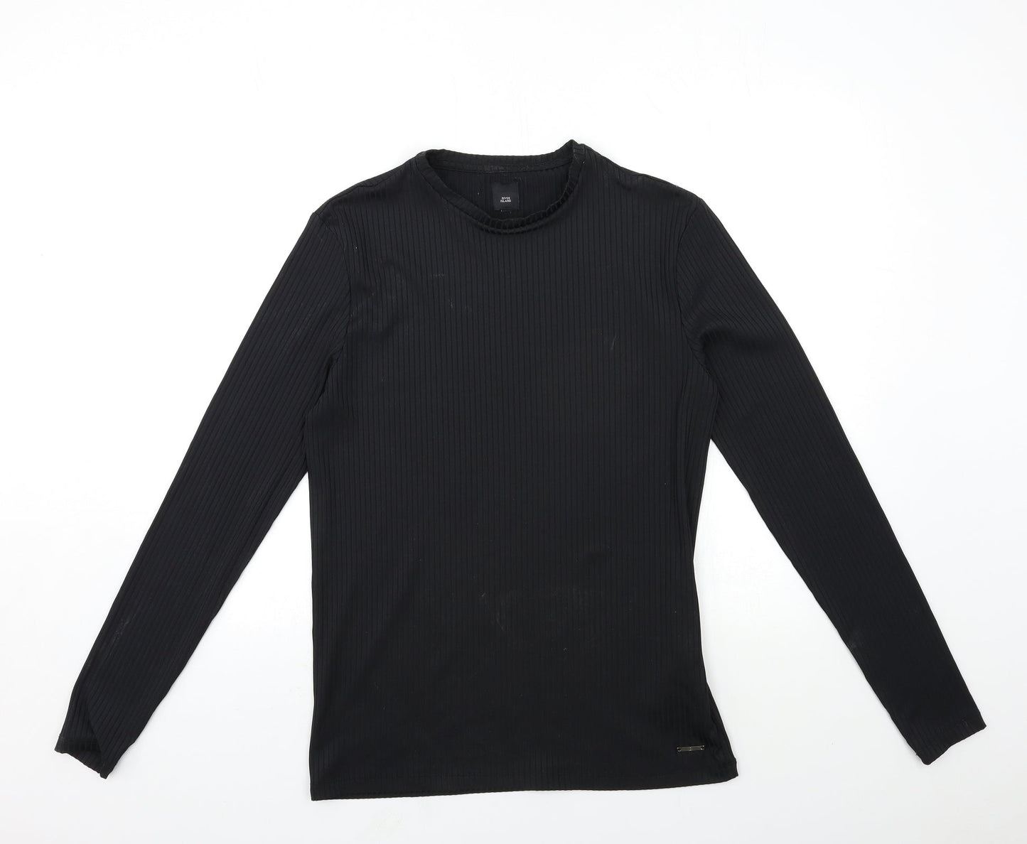 River Island Womens Black   Basic T-Shirt Size L