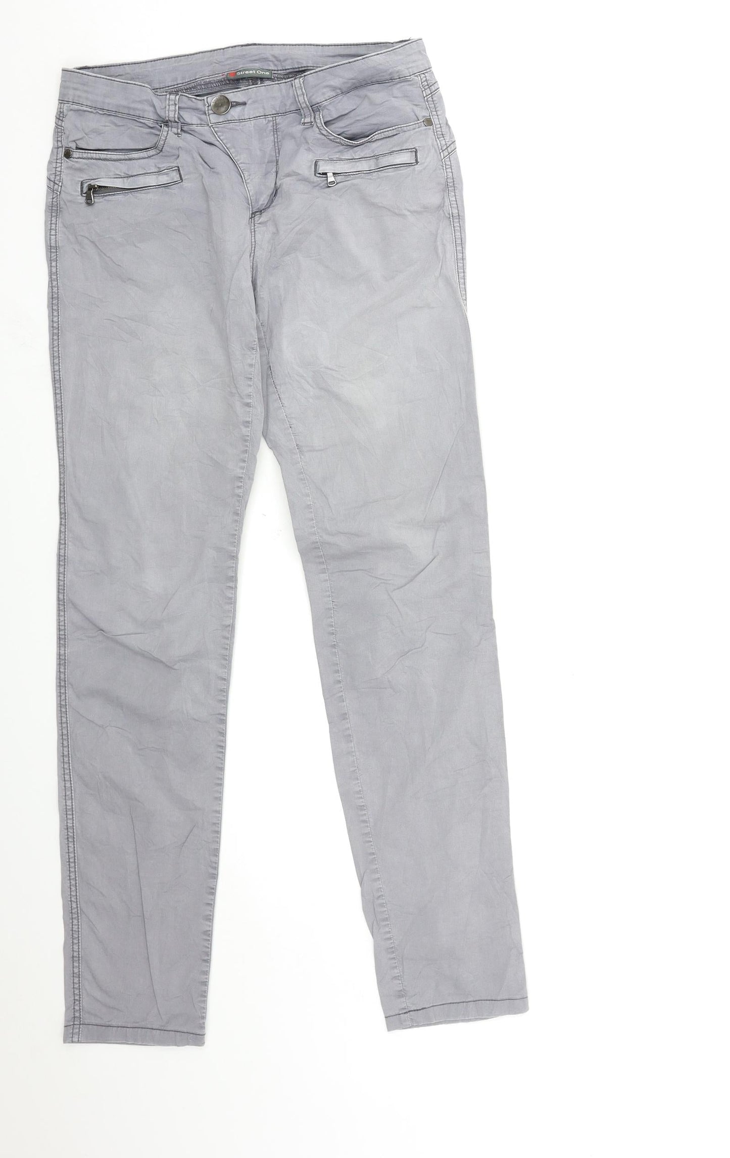 Street One Womens Grey   Snow Pants Trousers Size 34 in L32 in