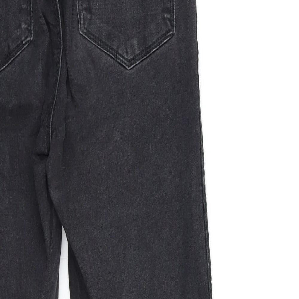 Preworn Womens Black  Denim Skinny Jeans Size 23 in L27 in