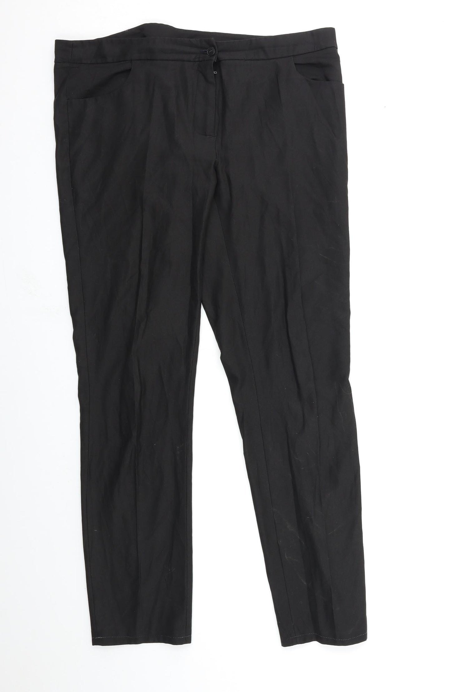 Preworn Womens Black   Trousers  Size 38 in L29 in