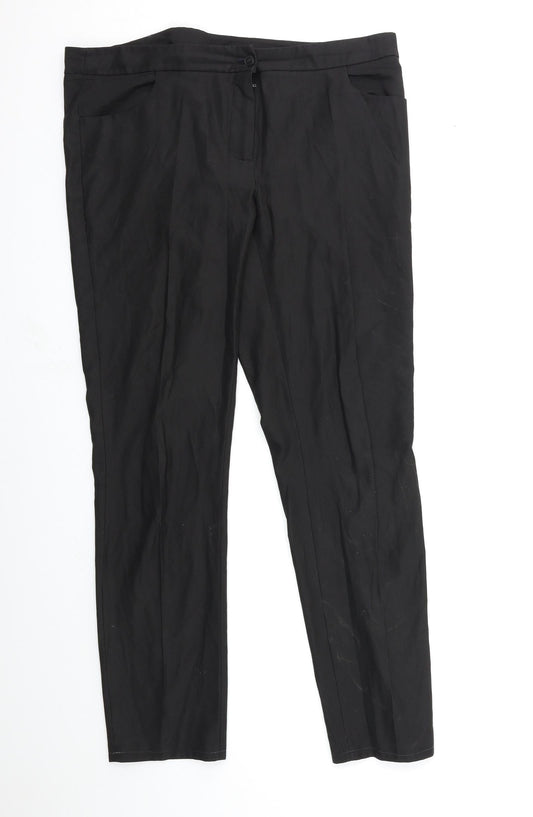 Preworn Womens Black   Trousers  Size 38 in L29 in
