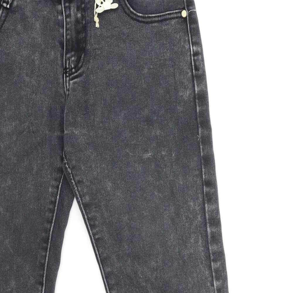 Preworn Womens Grey  Denim Skinny Jeans Size 28 in L28 in