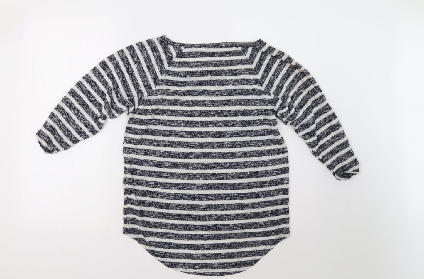 Sainsburys Womens Black Striped  Pullover Sweatshirt Size 8