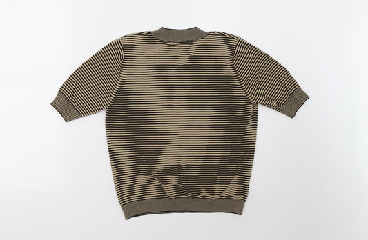 Marks and Spencer Womens Brown Striped  Pullover Sweatshirt Size 14