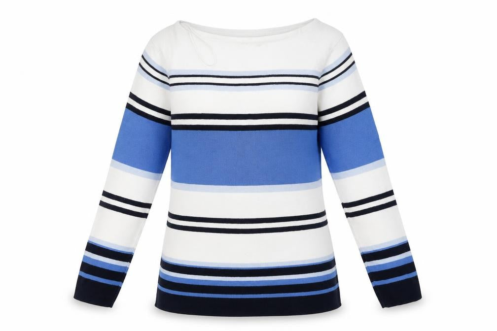 Dorothy Perkins Womens Black Striped  Pullover Sweatshirt Size S