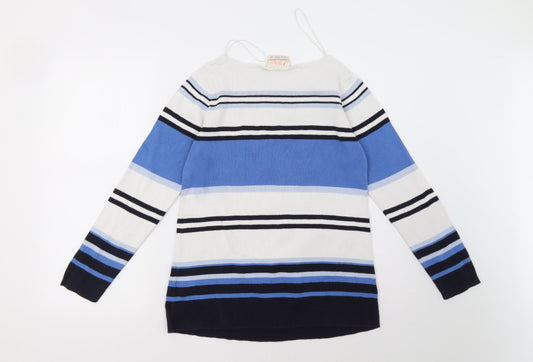 Dorothy Perkins Womens Black Striped  Pullover Sweatshirt Size S