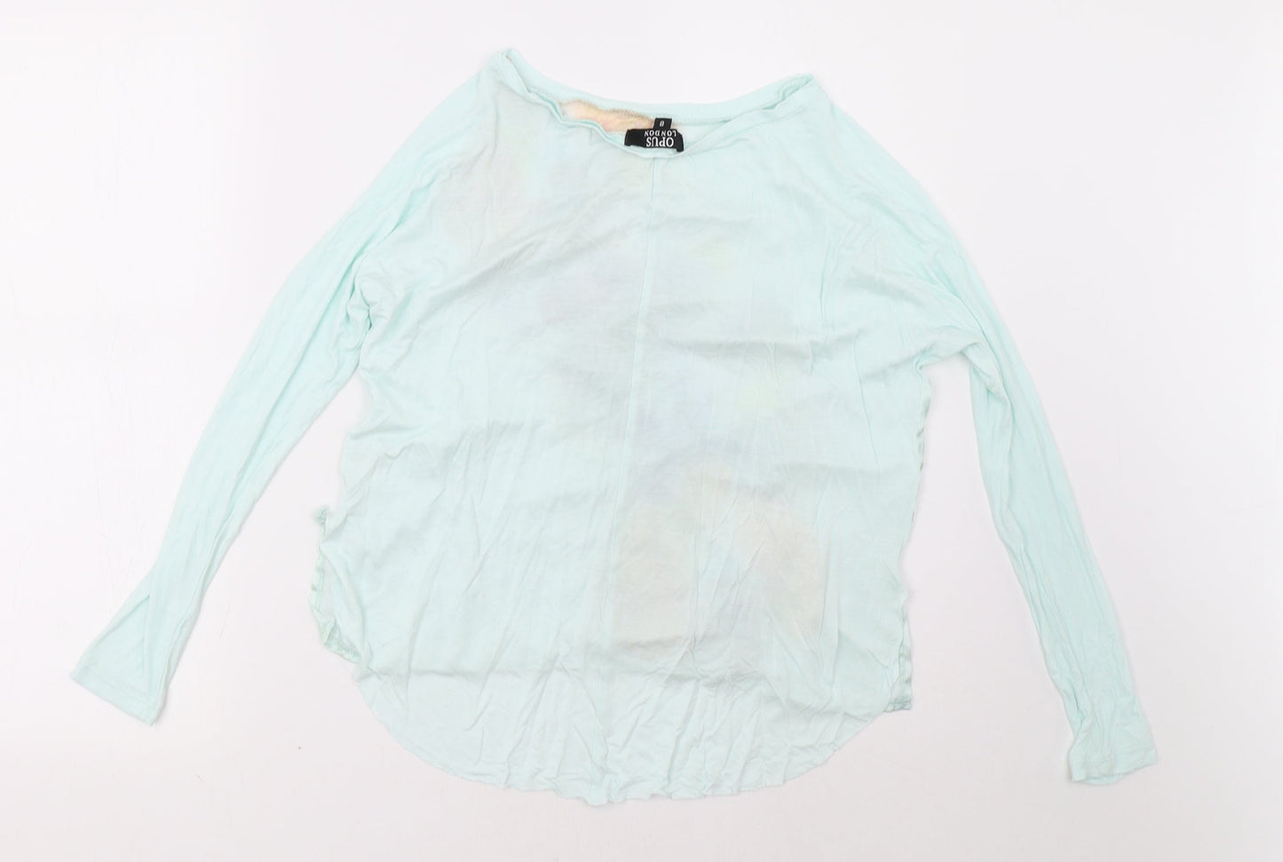 opus london Womens Blue Floral  Basic Blouse Size 8