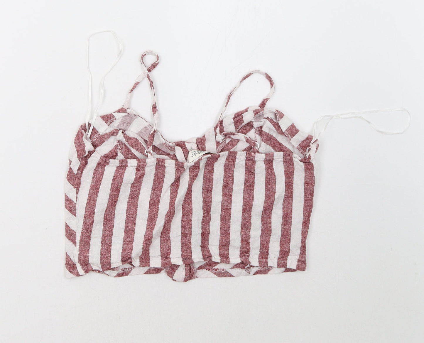 Miss Selfridge Womens Red Striped  Basic Tank Size 14