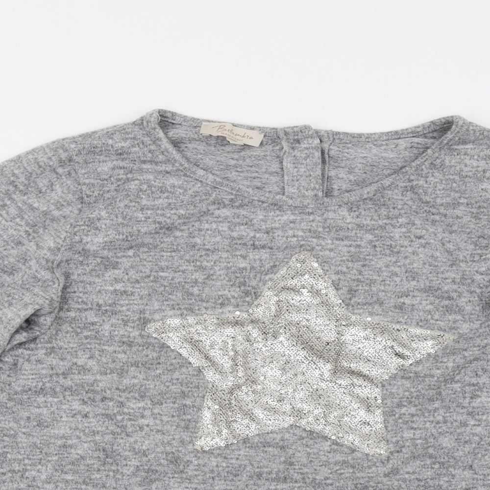 bellambria Womens Grey   Pullover Sweatshirt Size XL