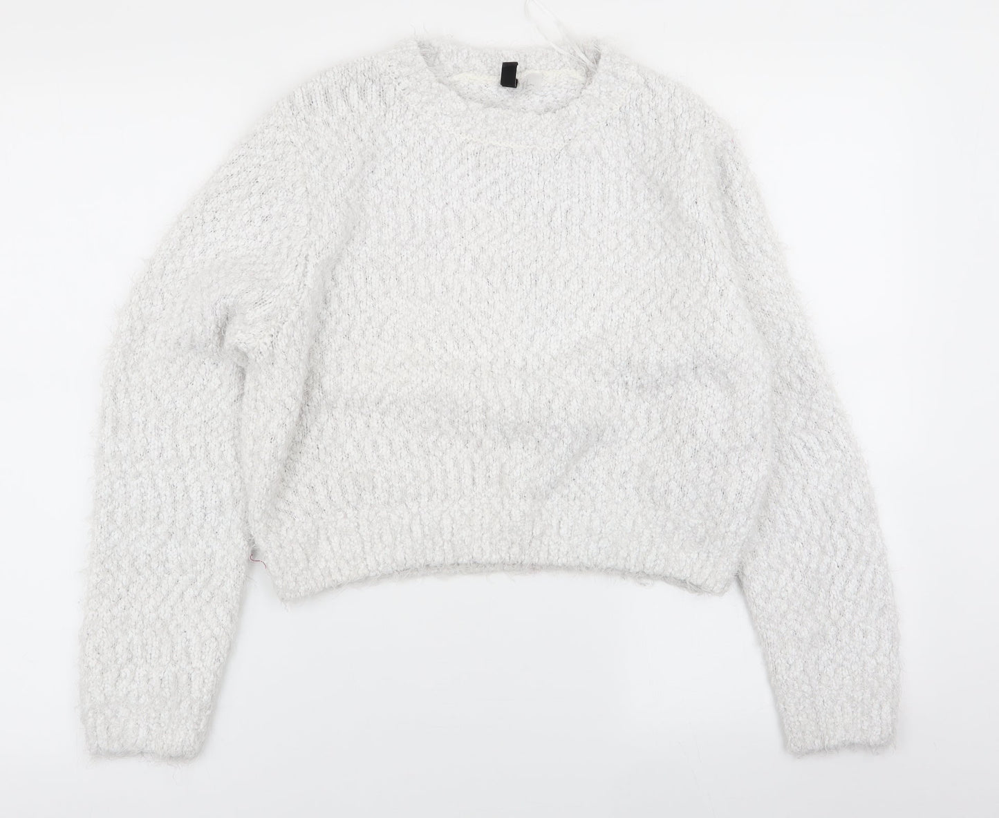 H&M Womens White   Pullover Jumper Size 10