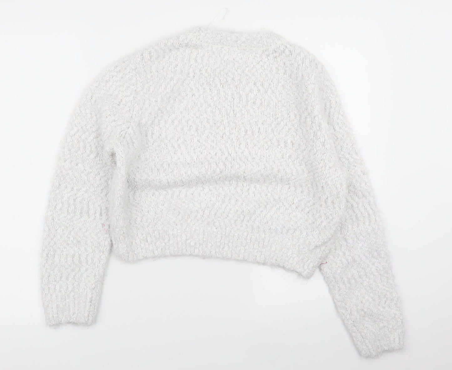 H&M Womens White   Pullover Jumper Size 10