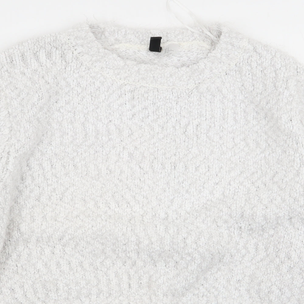 H&M Womens White   Pullover Jumper Size 10