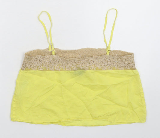 Topshop Womens Yellow   Cropped Tank Size 10