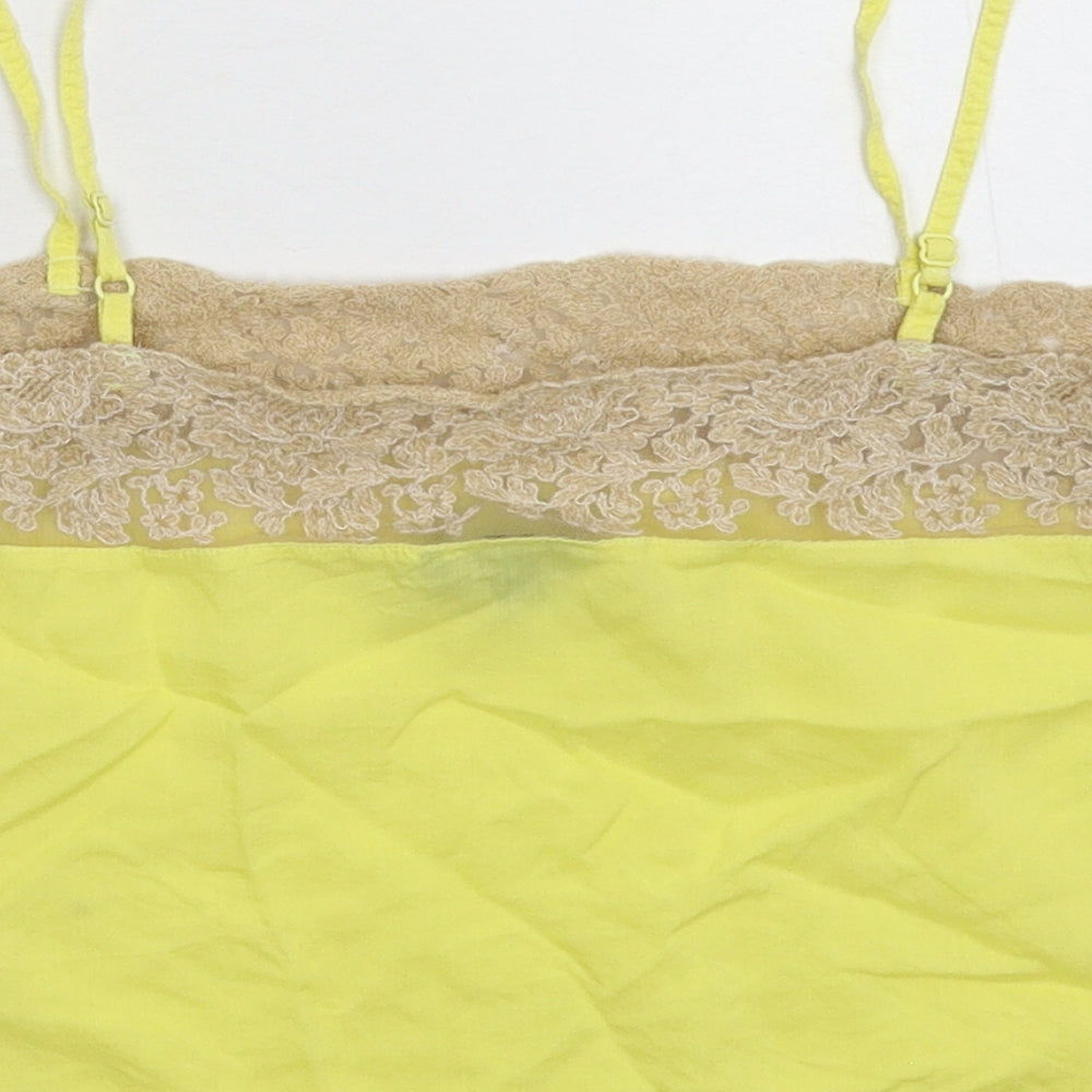 Topshop Womens Yellow   Cropped Tank Size 10
