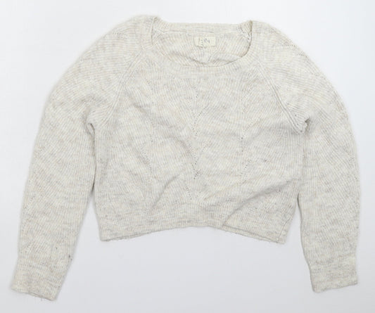 Kaisley Womens Grey  Knit Pullover Jumper Size S