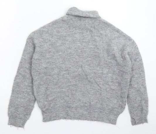 Mango Womens Grey  Knit Pullover Jumper Size S