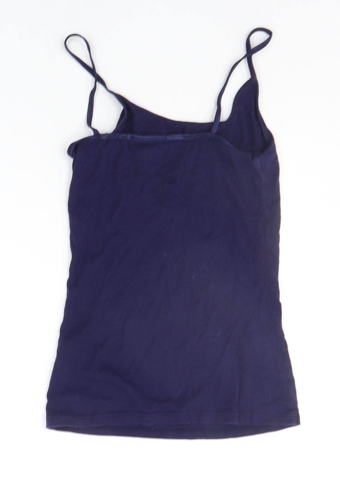 Dorothy Perkins Womens Blue Houndstooth  Basic Tank Size 8