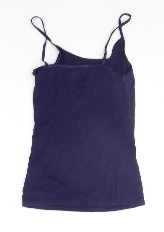 Dorothy Perkins Womens Blue Houndstooth  Basic Tank Size 8