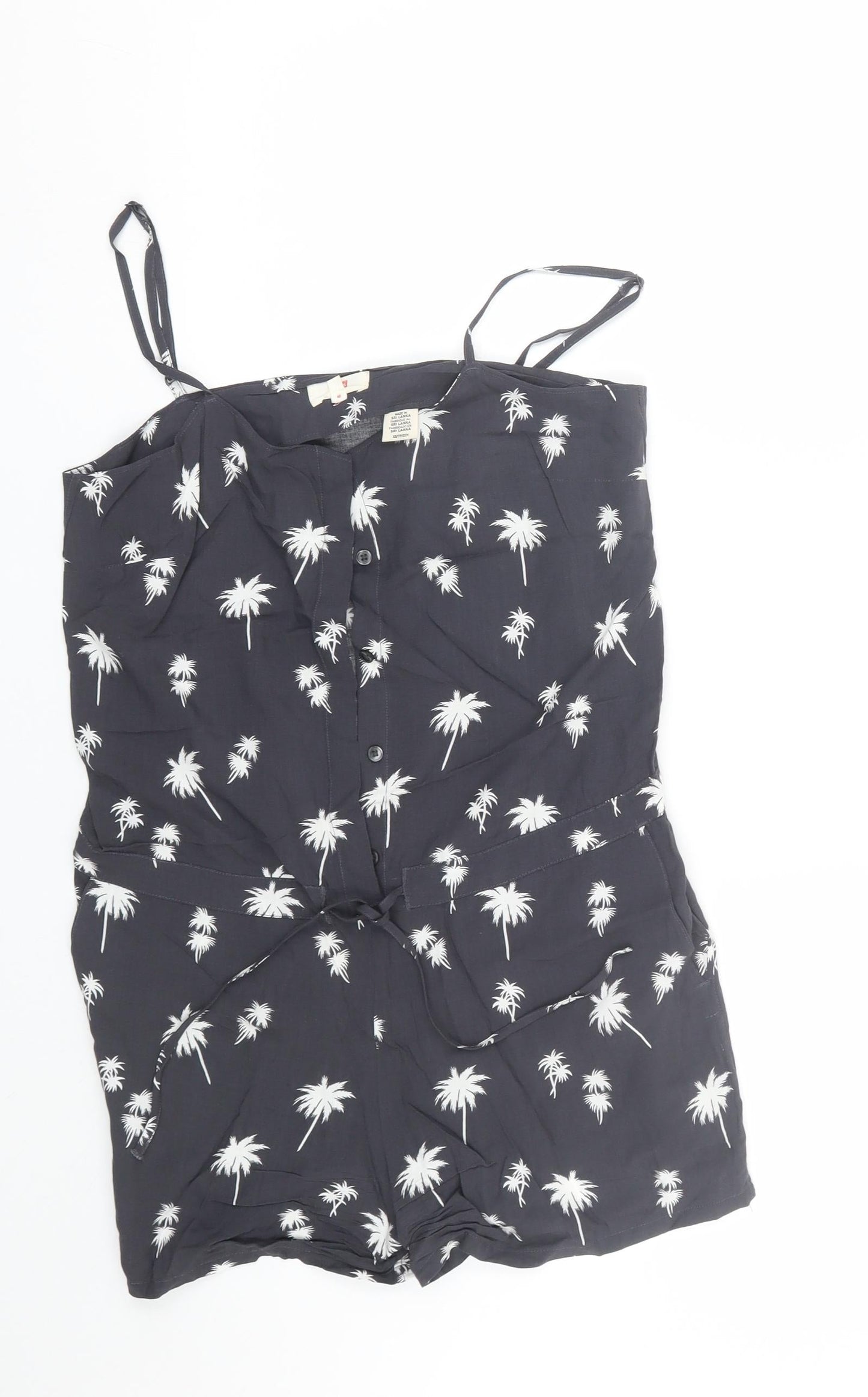 Levis Womens Grey Floral  Playsuit One-Piece Size XS