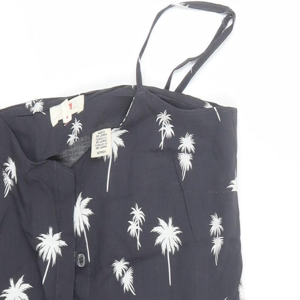 Levis Womens Grey Floral  Playsuit One-Piece Size XS