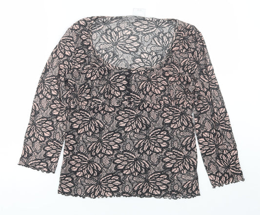 NEXT Womens Pink Floral  Basic T-Shirt Size 10
