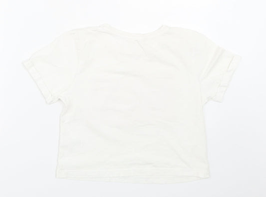 Matalan Girls White   Basic T-Shirt Size 11 Years