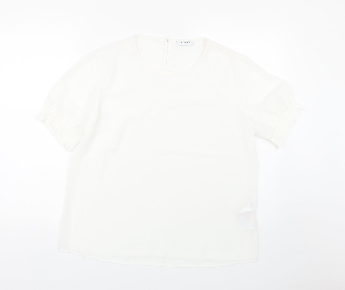 Pieces Womens White   Basic Blouse Size XL